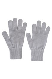 Everyday Womens Knitted Gloves Light Grey