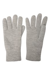 Thinsulate Womens Knitted Gloves Light Grey