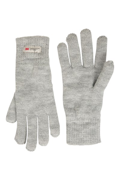 Thinsulate Womens Knitted Gloves - Grey