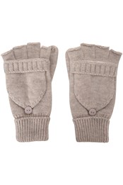 Fingerless Mitten - rękawiczki damskie Beżowy