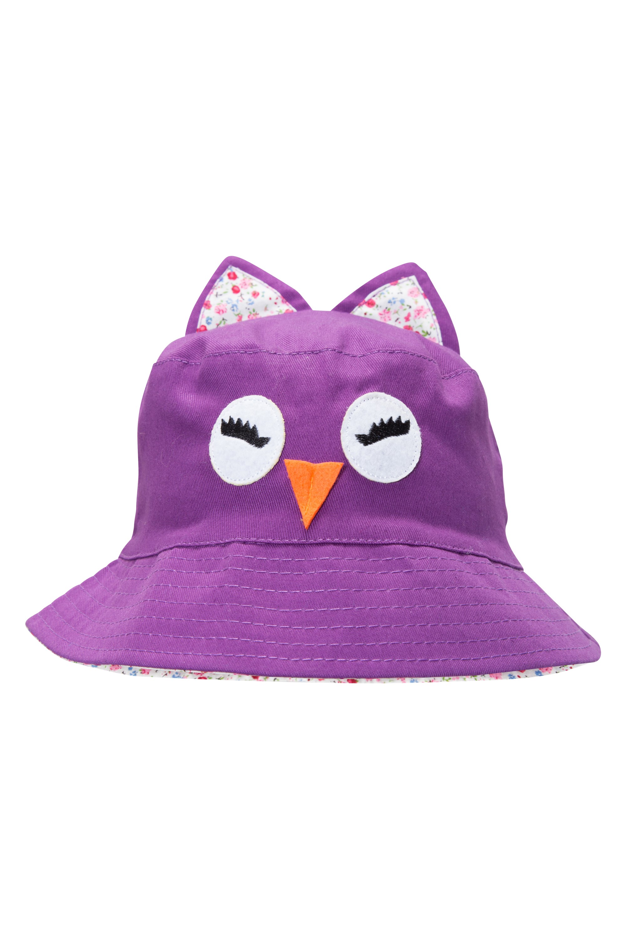 Mountain Warehouse 100% Cotton  Kids Bucket Wide Brim Hat w/ Fabric Pink  S/M 