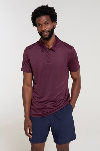 Deuce IsoCool Mens Polo Dusky Wine