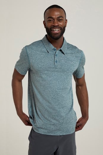 Deuce IsoCool Mens Polo Petrol