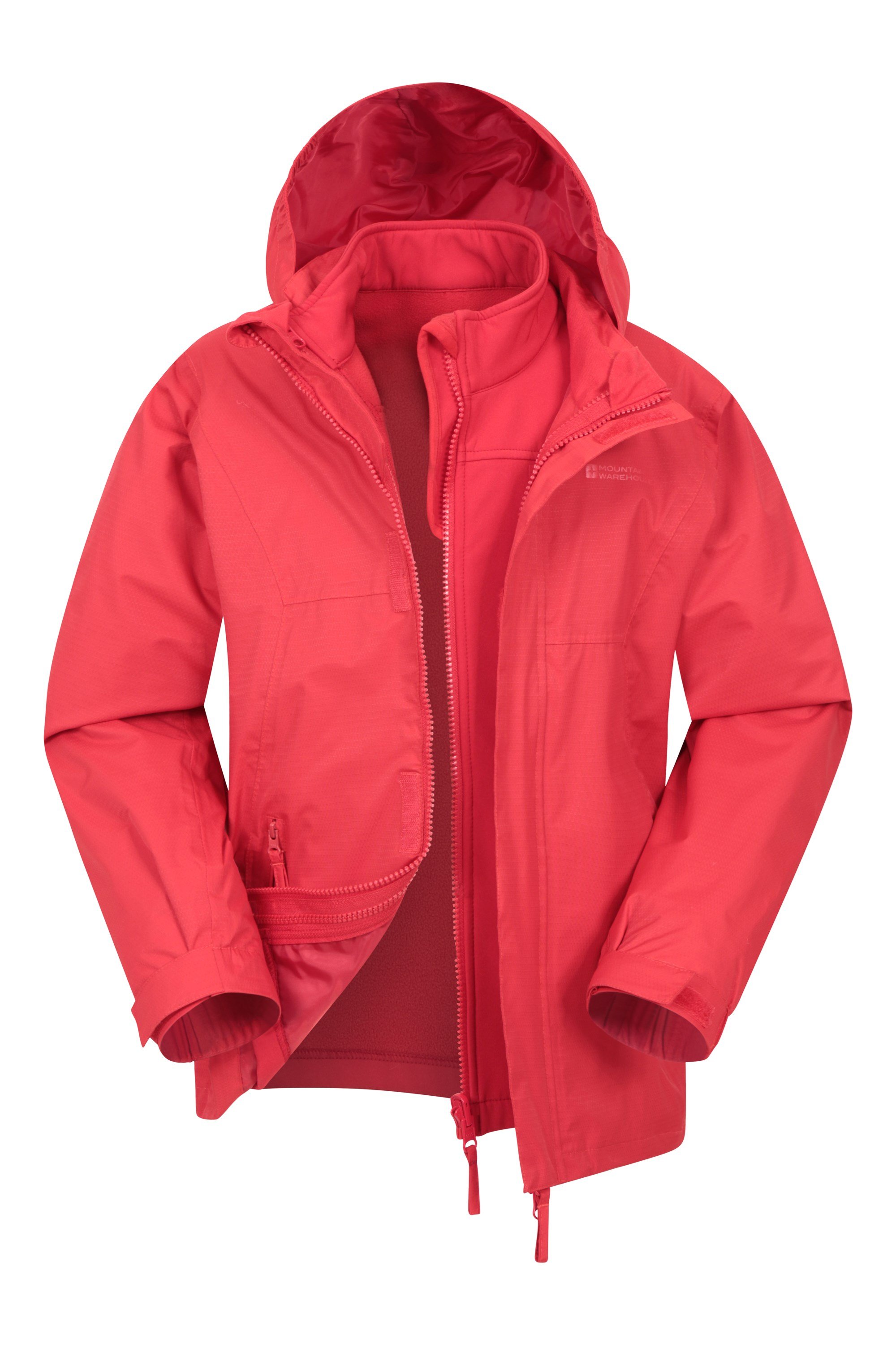 Mountain Warehouse Snowdonia Kinder-Hoodie Keine Fusselbildung schnell trocknend Winter Mikrofleece-Jacke für Mädchen und Jungs für Reise und im Freien 