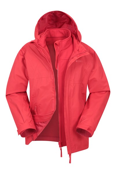 Bracken Extreme 3 in 1 Kids Waterproof Jacket - Red
