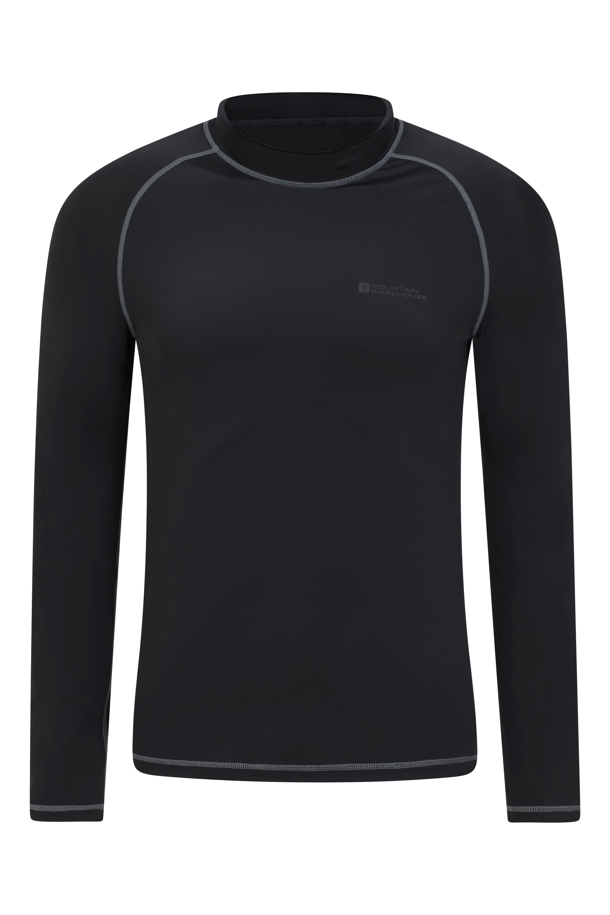 Mens Long Sleeve Rash Guard - Black