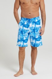 Ocean Printed Mens Boardshorts Blue