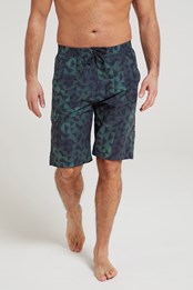 Ocean Printed Mens Boardshorts Khaki