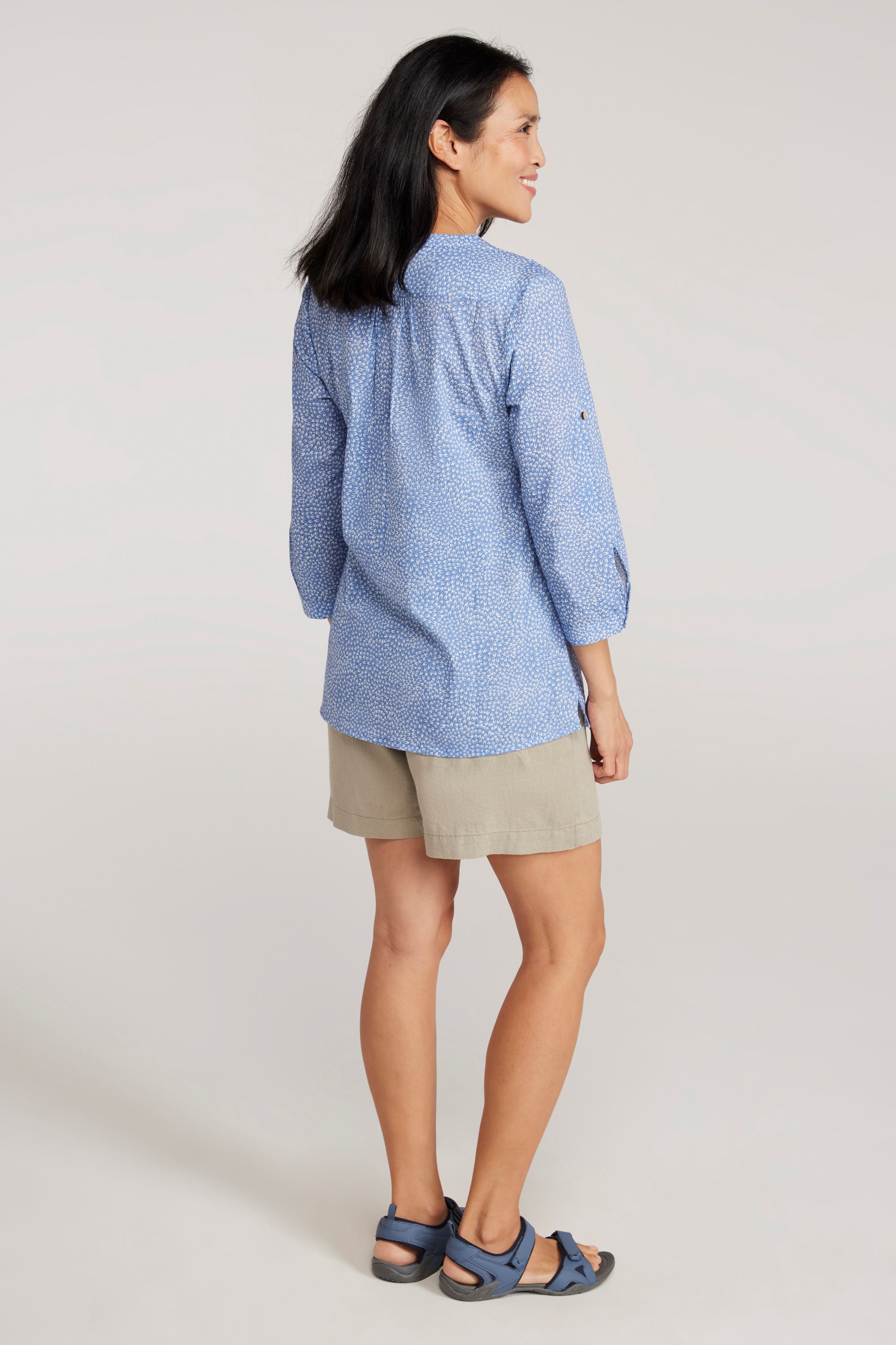 Petra Printed Womens 3/4 Sleeve Shirt