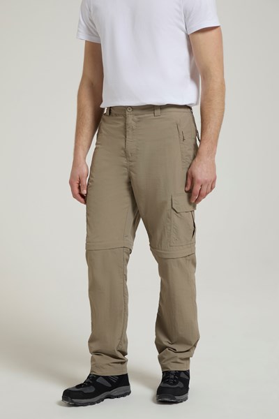 Explore Mens Zip Off Trousers - Beige