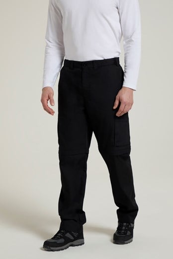 Trek Mens Zip Off Trousers Black
