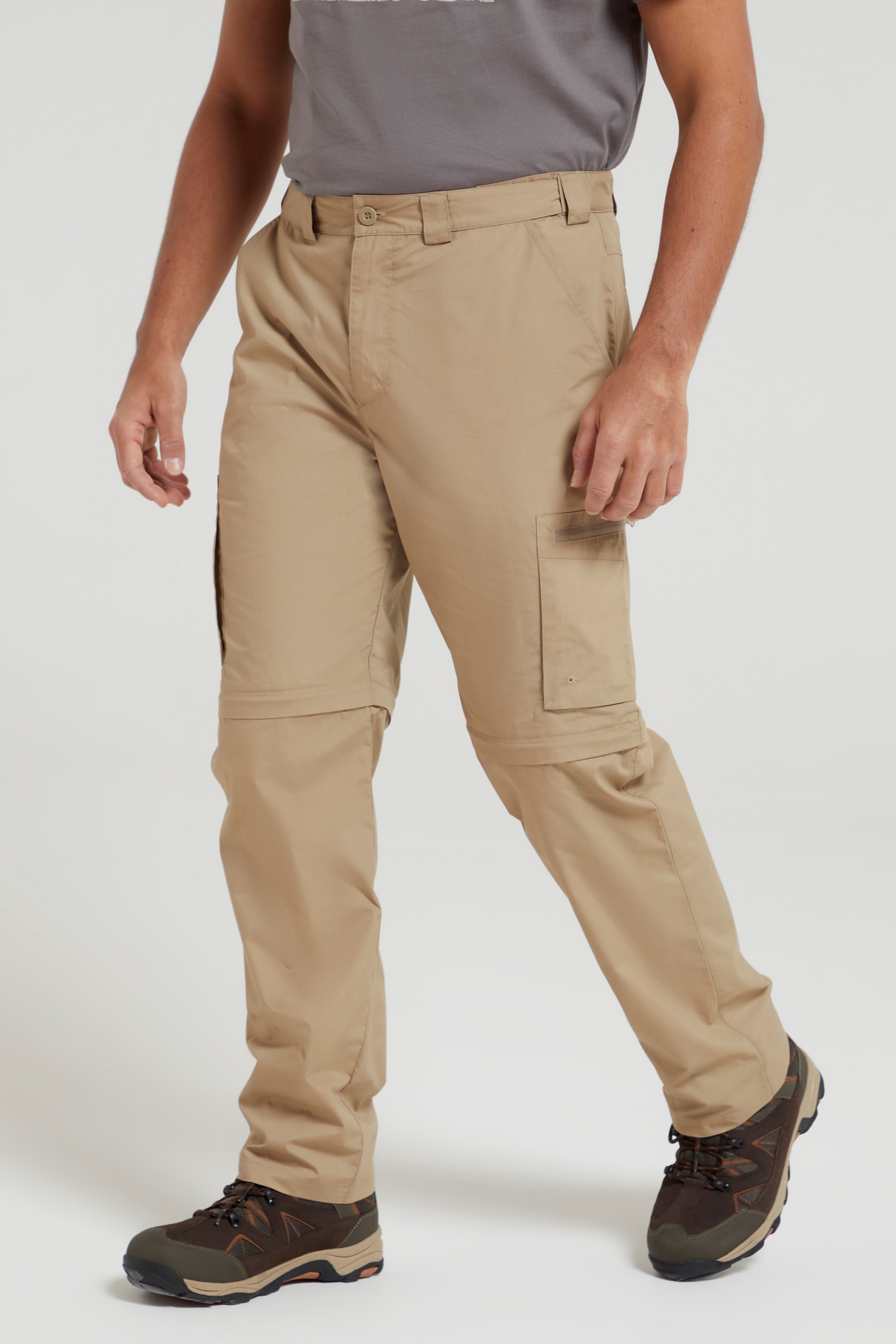 Mountain Warehouse Trek Mens Zip Off Pants - Beige | Size W38
