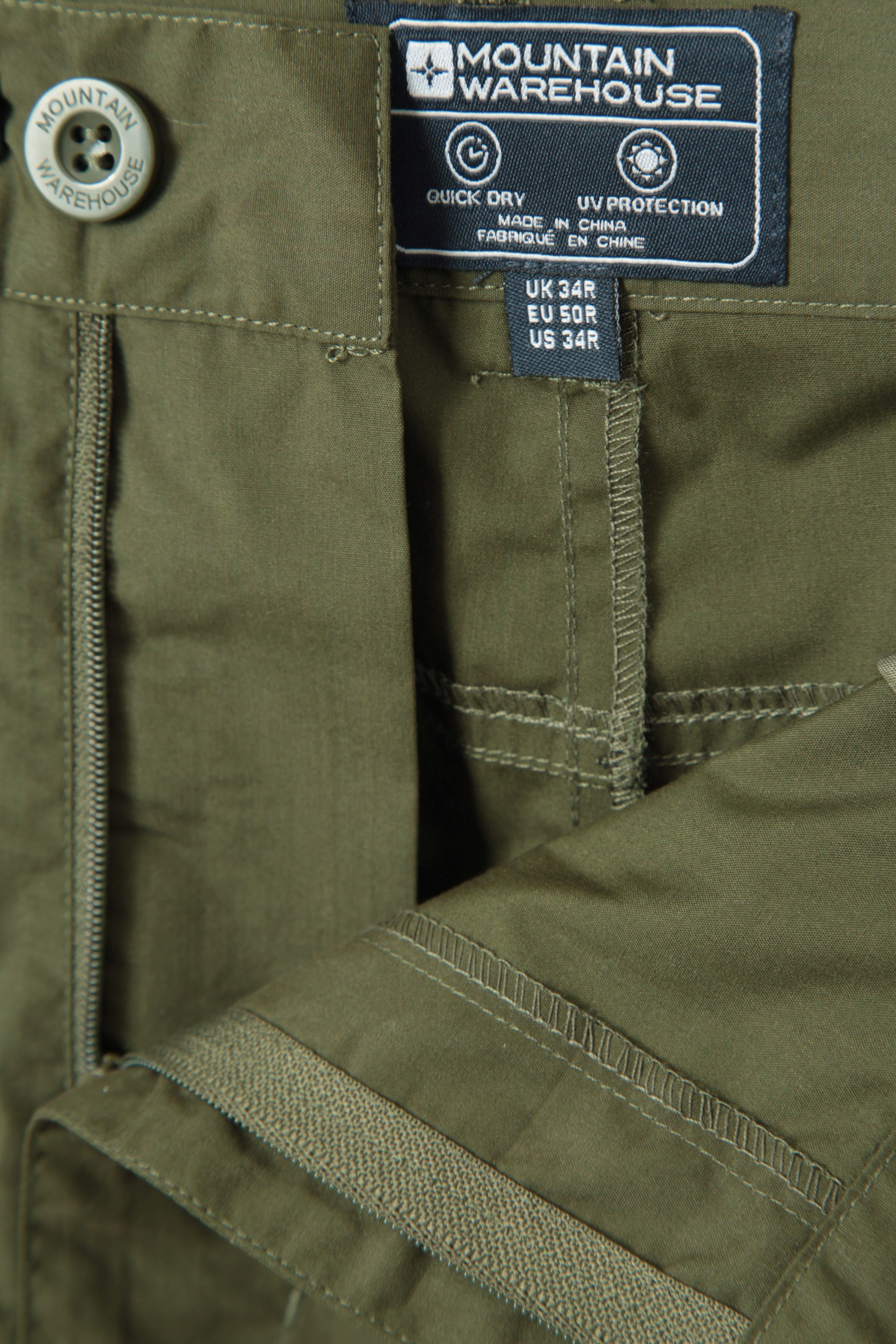 Mountain Warehouse Mountain Warehouse Mens Trek II Trouser Short Zip Off Lightweight Trousers Pants 