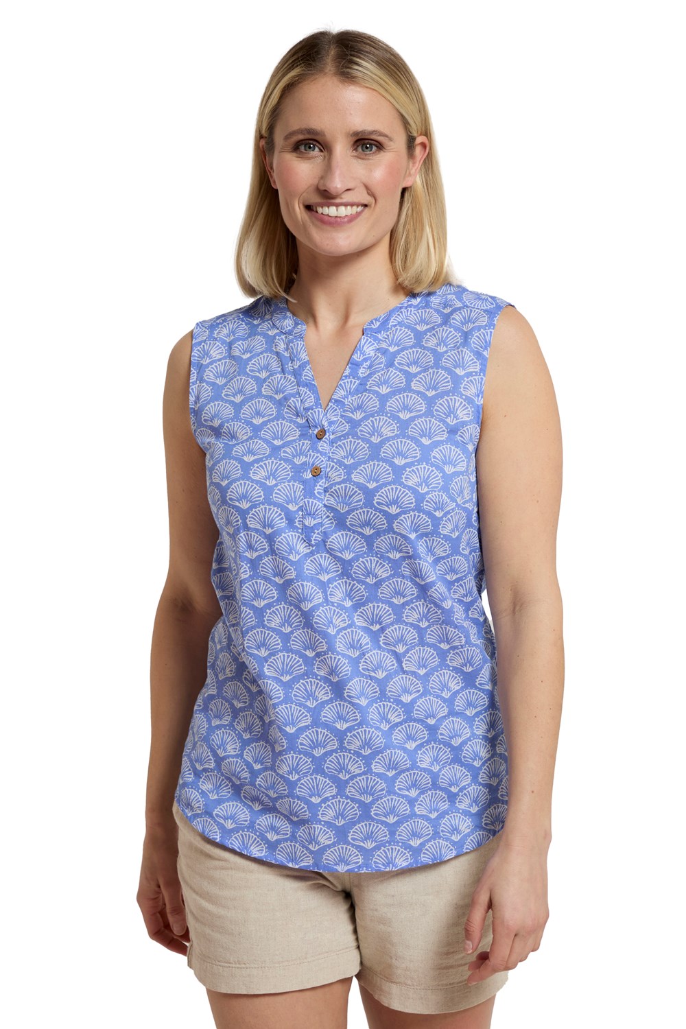 Mountain Warehouse Womens Petra Sleeveless Shirt Ladies Holiday Printed Tee - Picture 29 of 48