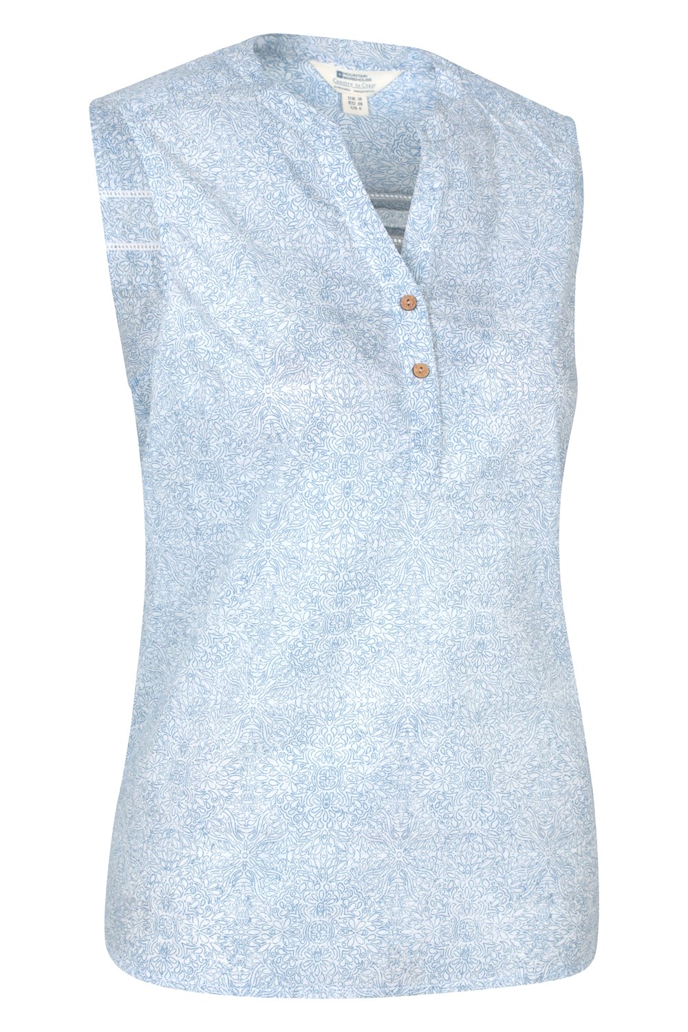Mountain Warehouse Womens Petra Sleeveless Shirt Ladies Holiday Printed Tee - Picture 44 of 48
