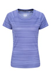 Camiseta ENDURANCE STRIPE para Mujer Azul Cobalto