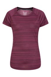 Endurance Striped Womens T-Shirt Purple