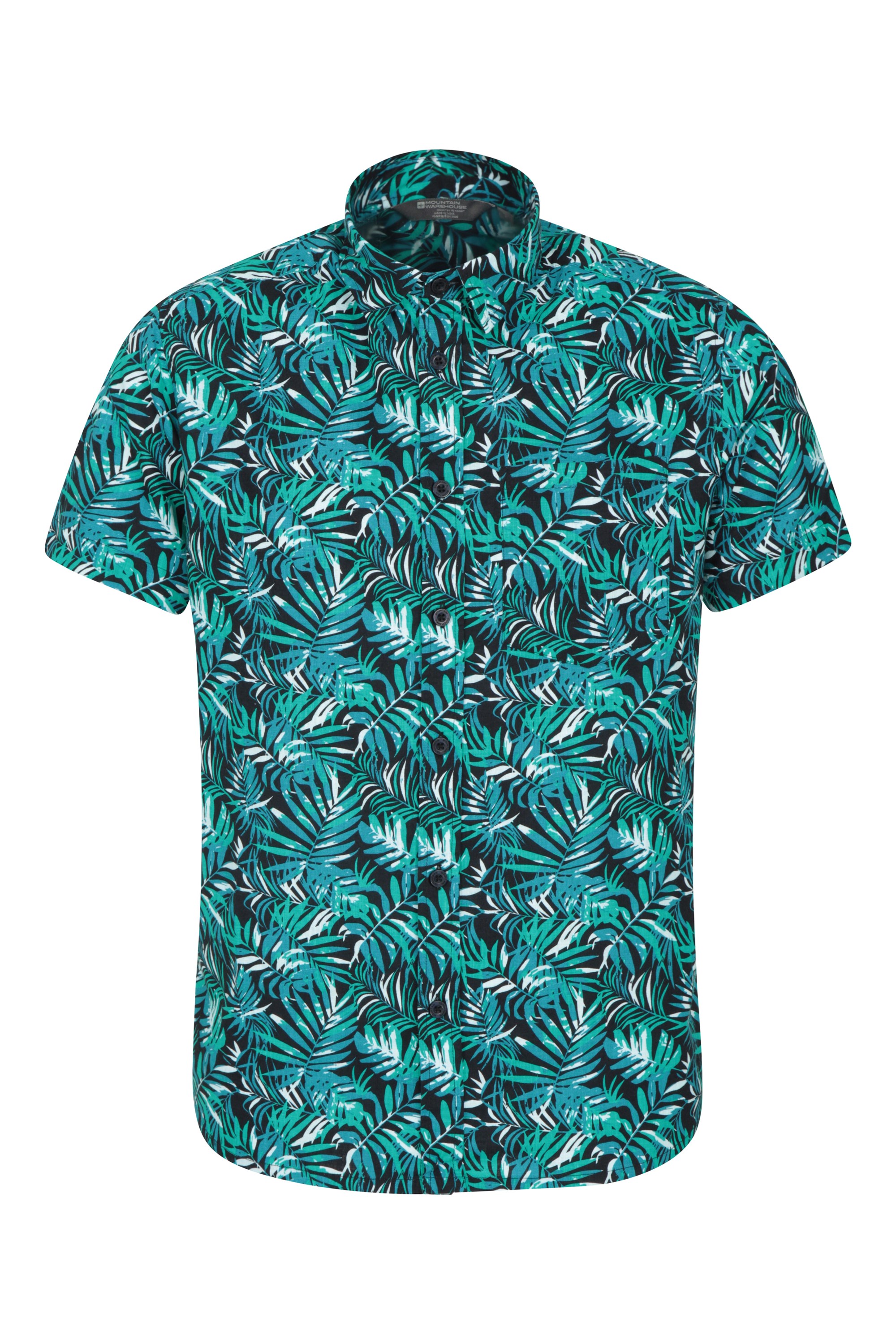 Chemise à manches courtes hommes Tropical - Bleu