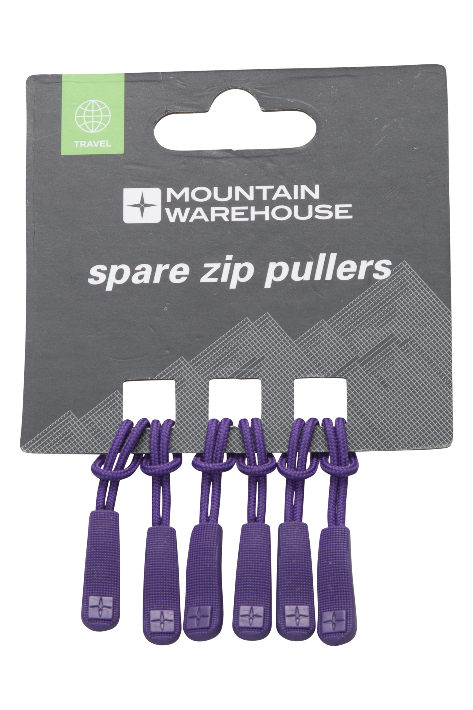 Mountain Warehouse Spare Zip Pullers 6 Pk Purple