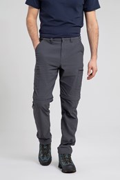 Trek Stretch Convertible Mens Trousers Grey