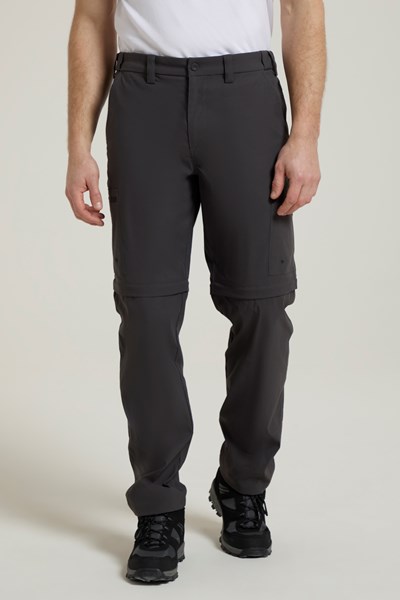Trek Mens Stretch Zip Off Trousers - Grey