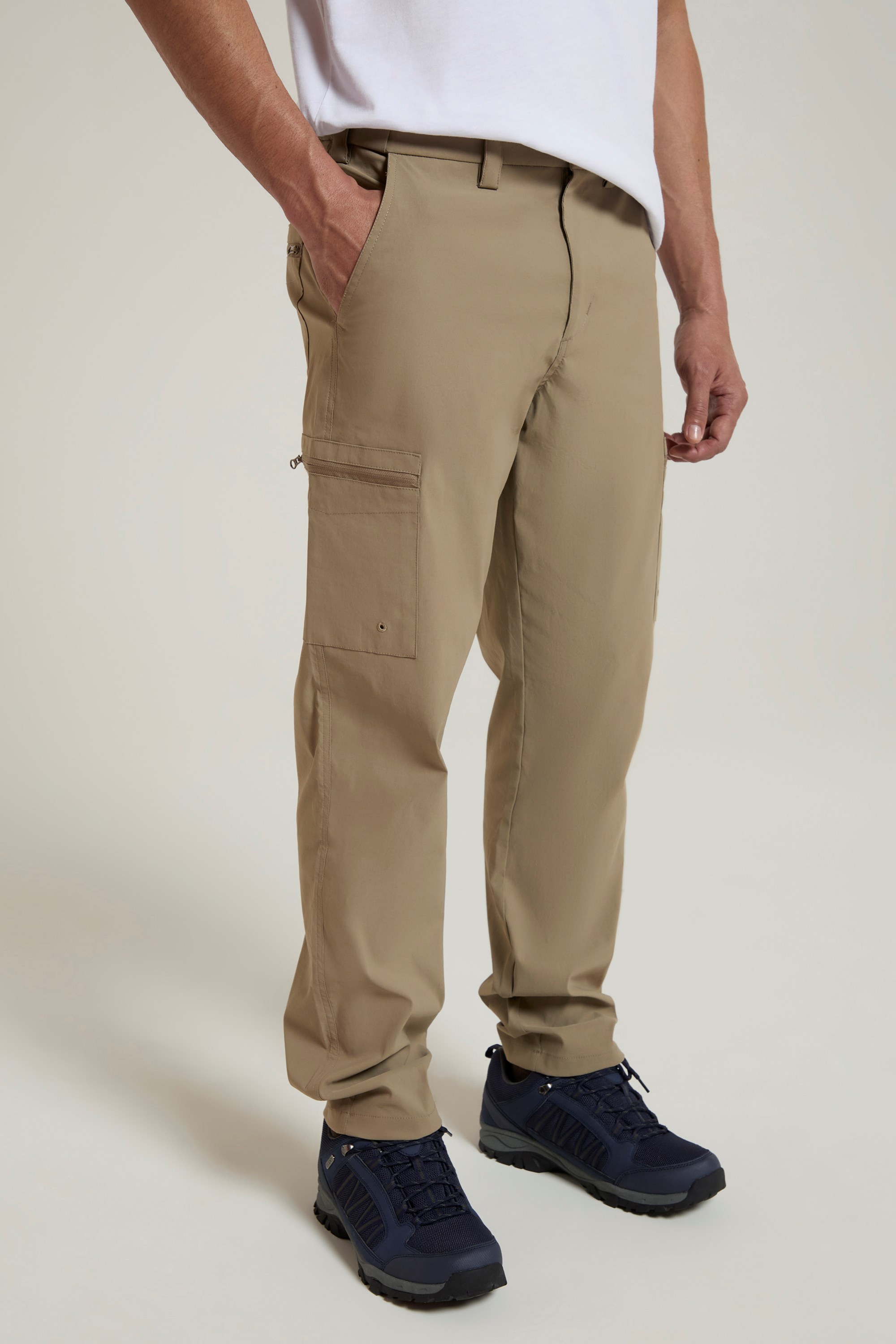 Trek Stretch Mens Pants - Regular length - Dark Beige