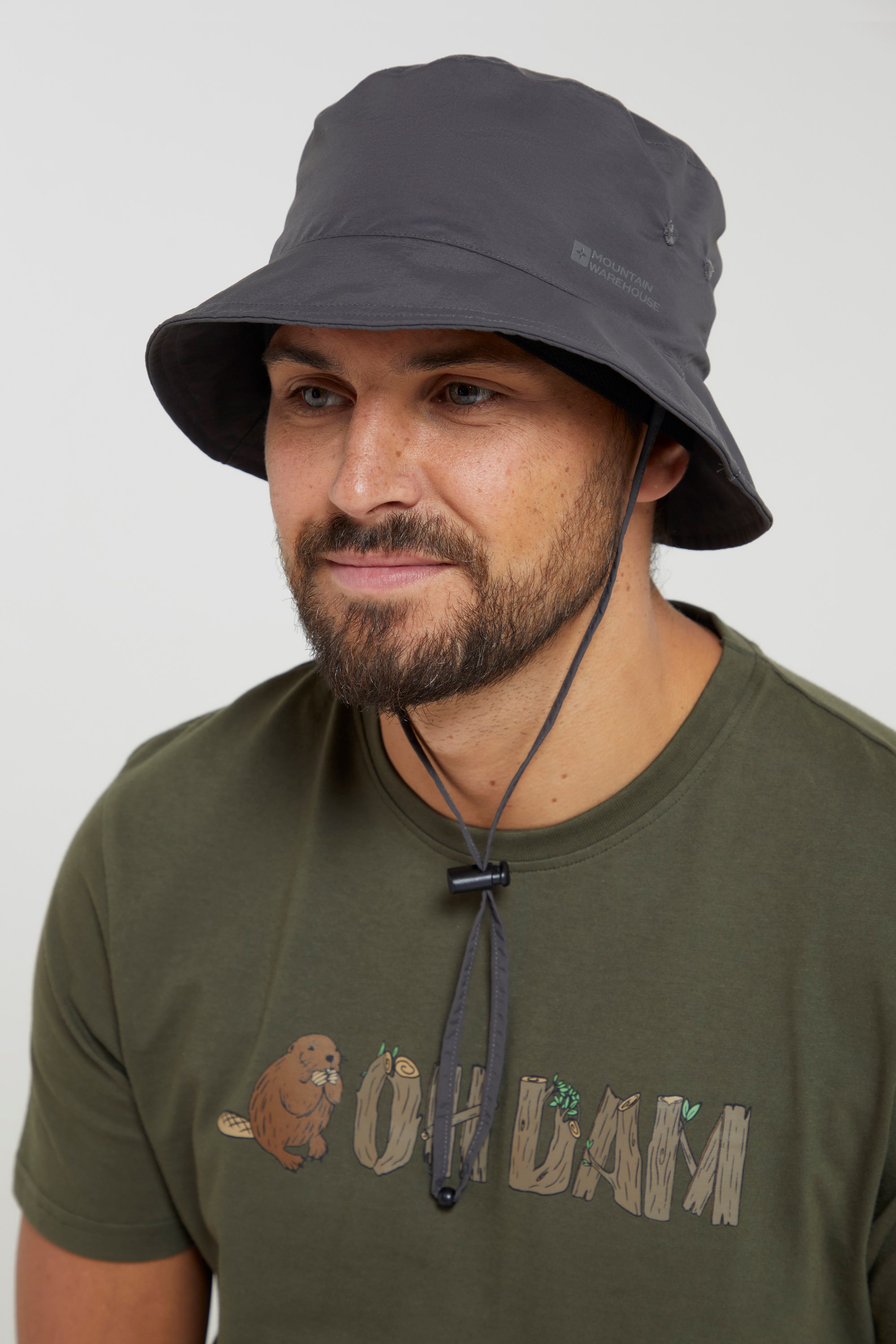 Polyester Men Bucket Hat Portable Fashionable Attachment