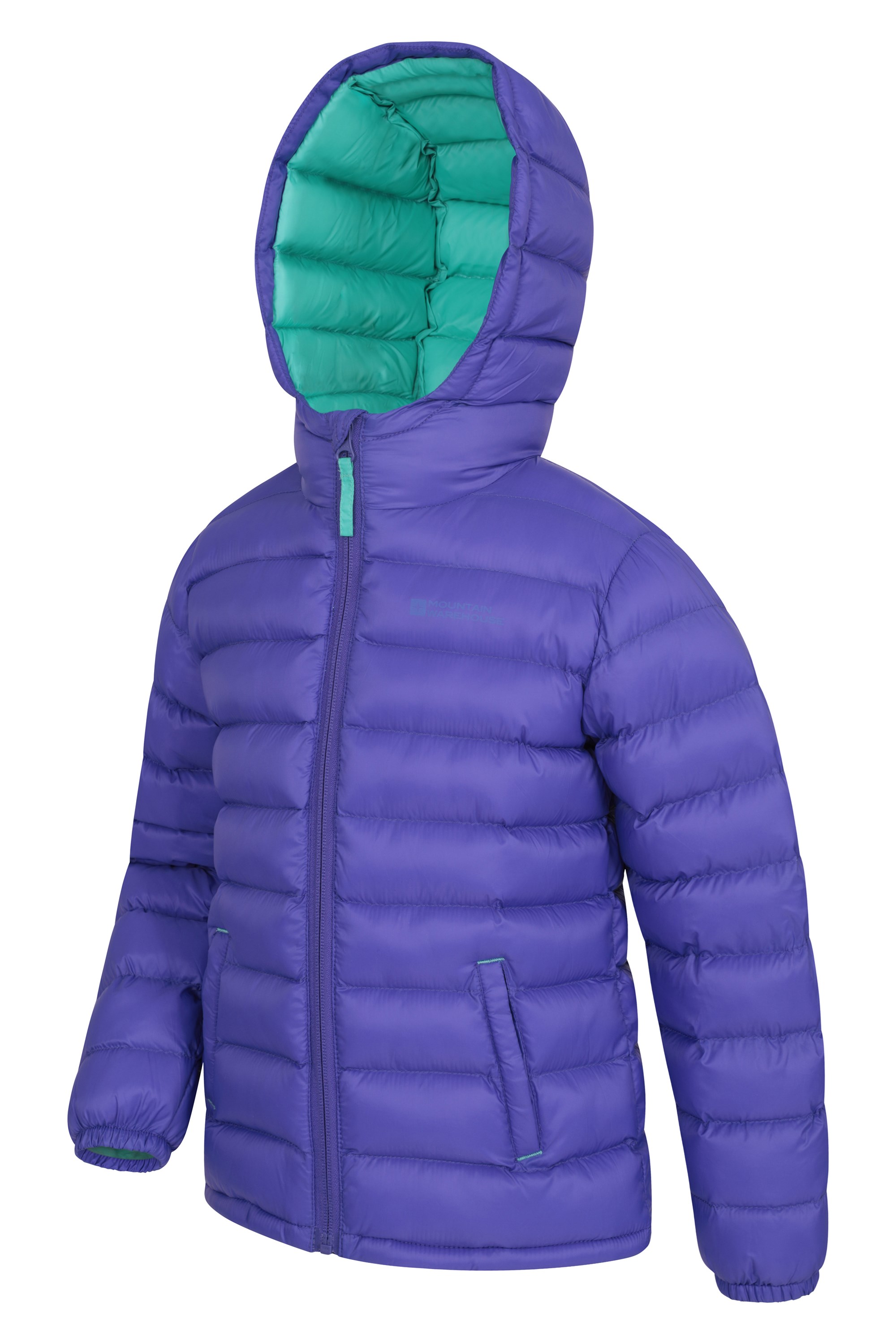 Mountain Warehouse Snow Padded Kids Jacket Adjustable Cuffs & Hood Pockets Hood Fleece Lined Collar Water Resistant Ripstop Ideal Childrens Winter Coat 