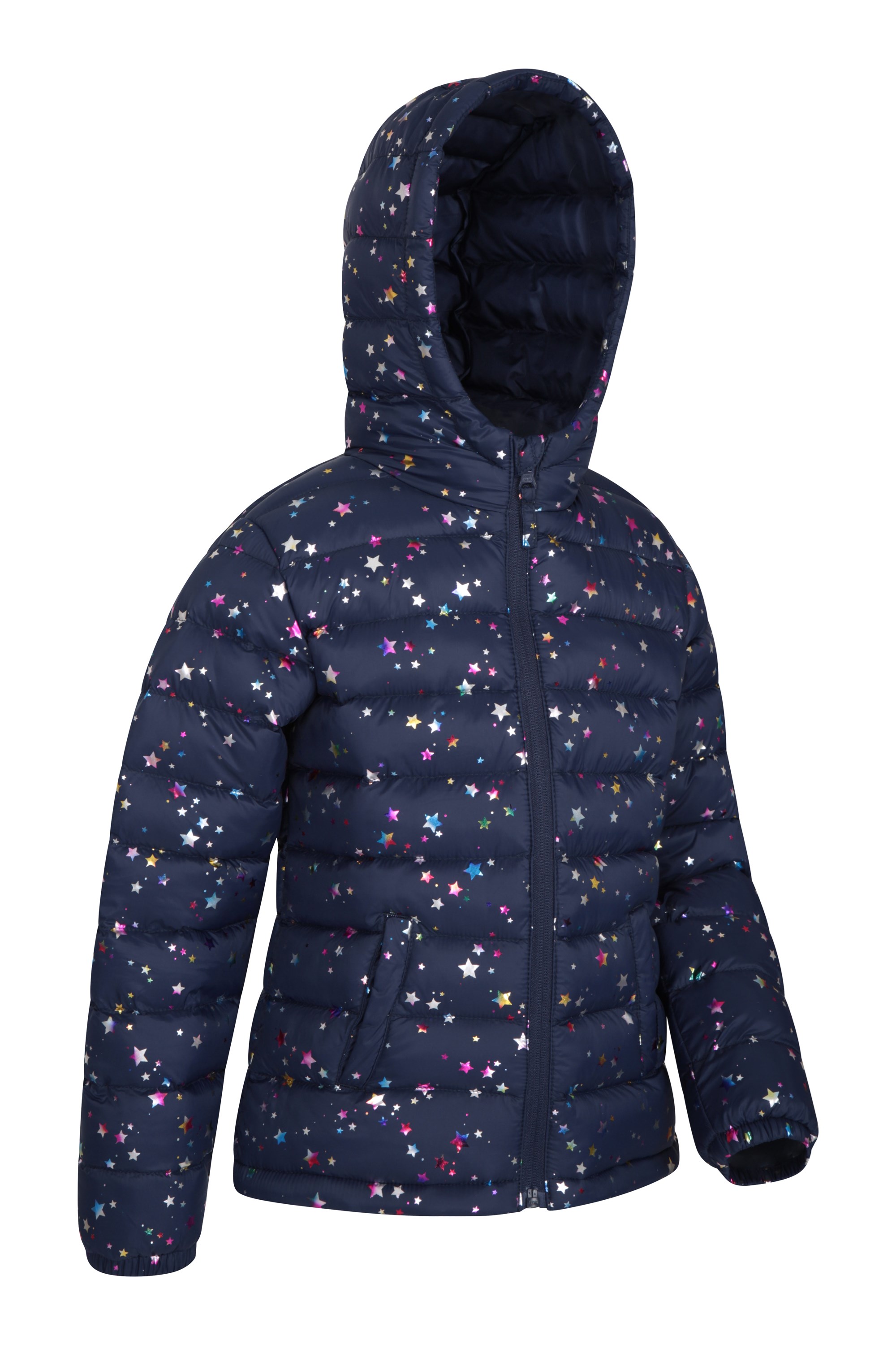Poches s/écuris/ées Rabat-temp/ête Durable pour la Marche Noir 9-10 Ans Manteau de Pluie imperm/éable Mountain Warehouse Veste pour Enfants Orbit