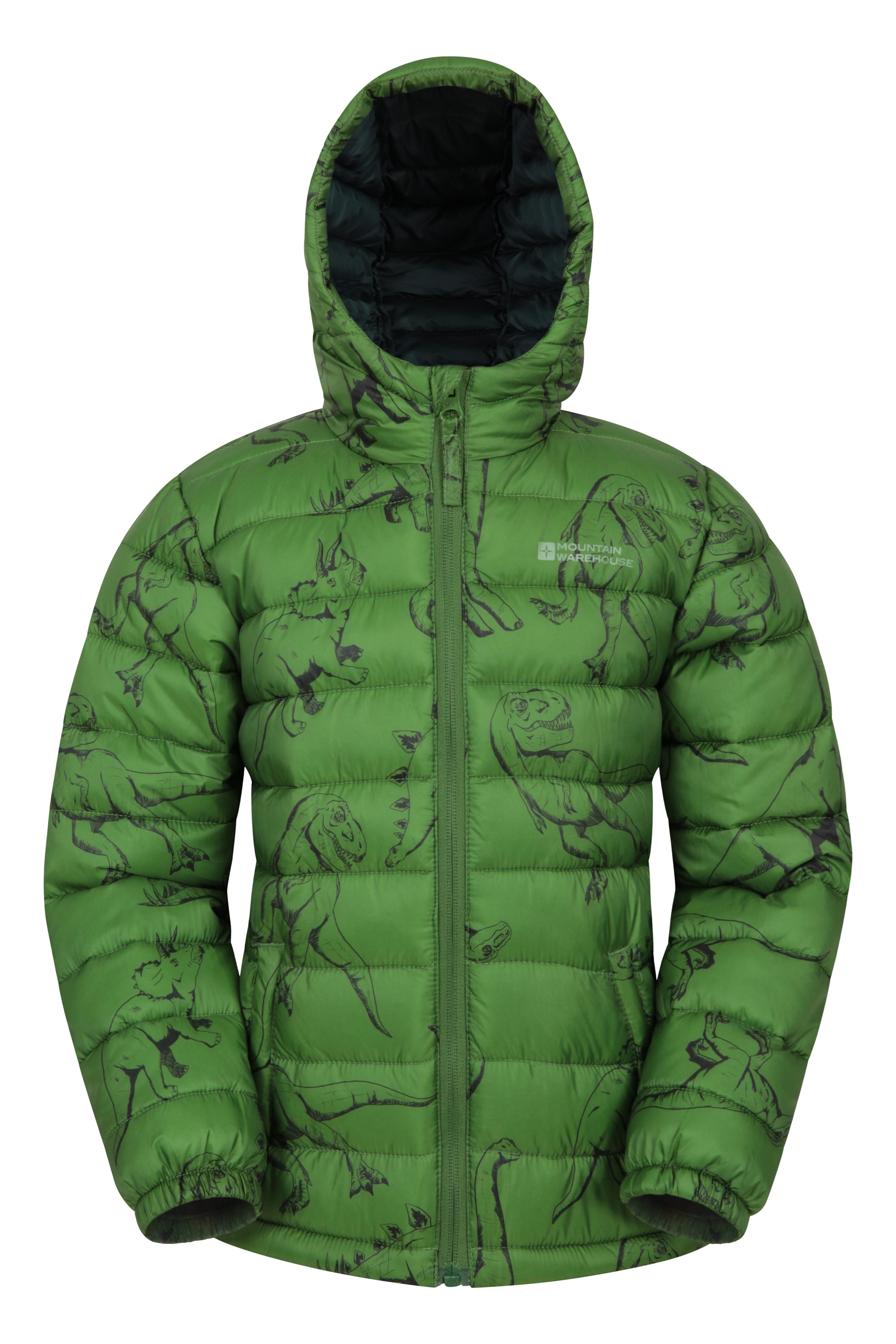 Printed Seasons - dziecięca kurtka pikowana - Green