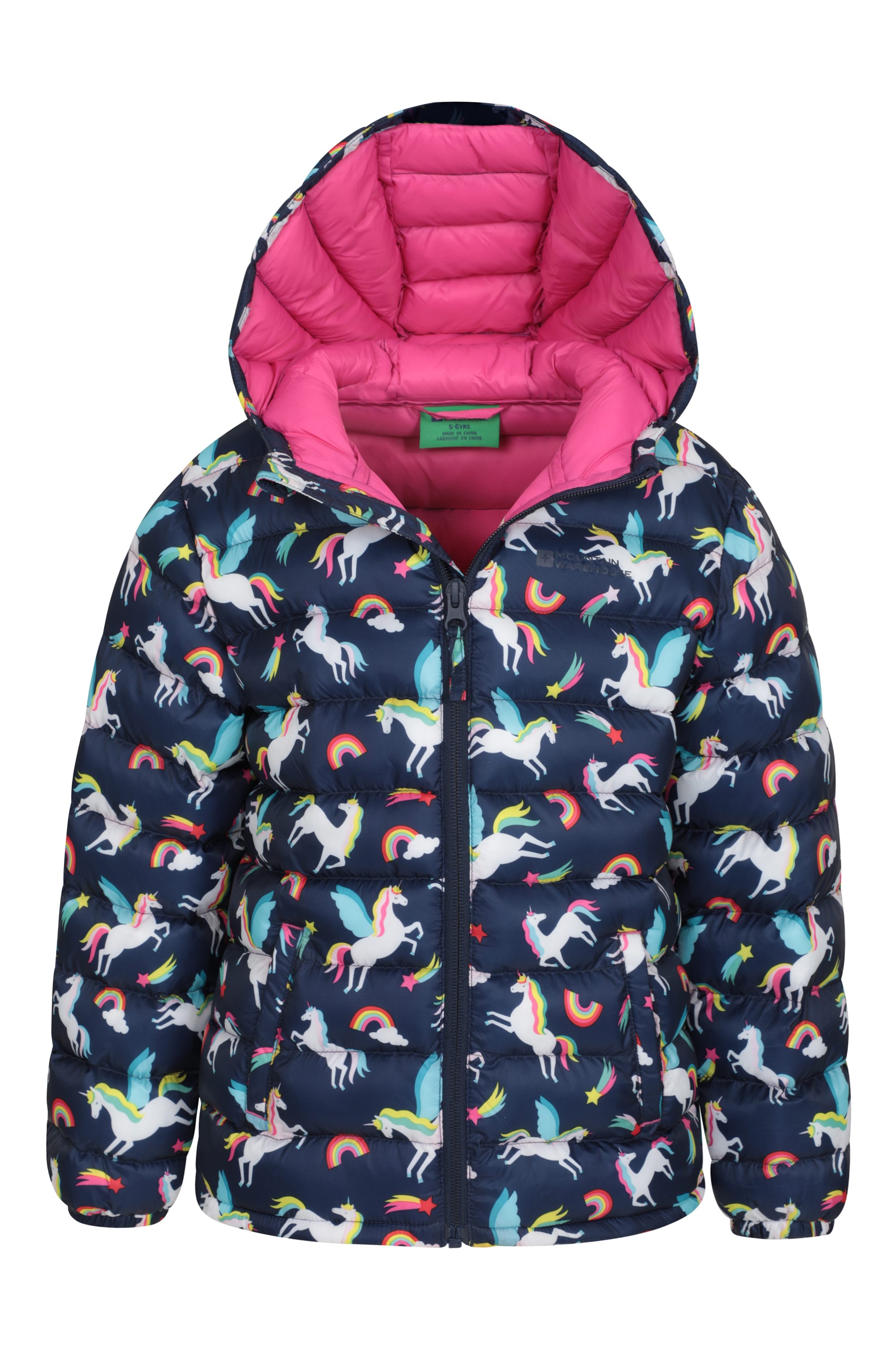 Poches s/écuris/ées Rabat-temp/ête Durable pour la Marche Noir 9-10 Ans Manteau de Pluie imperm/éable Mountain Warehouse Veste pour Enfants Orbit