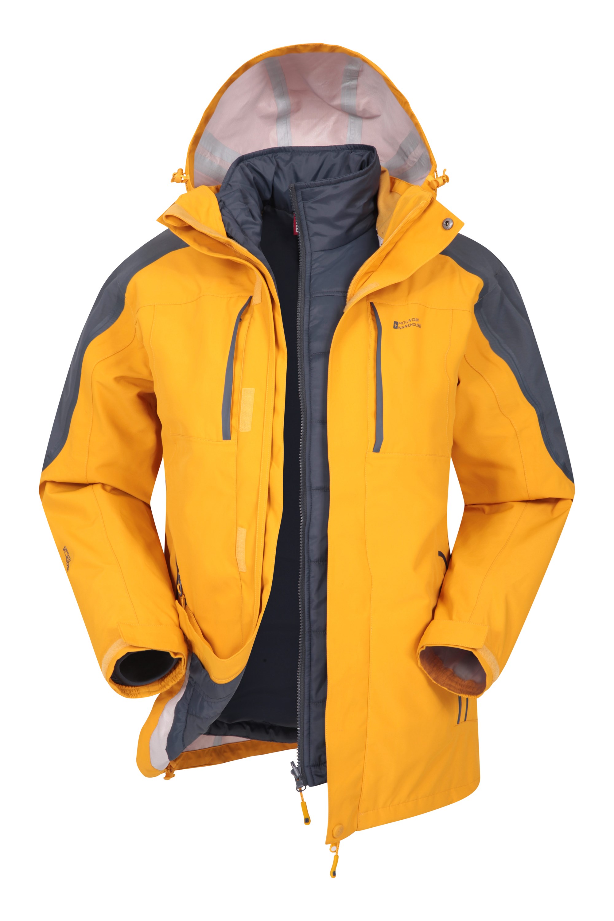 Mountain Warehouse Zenith Extreme II Mens 3 in 1 Jacket Yellow