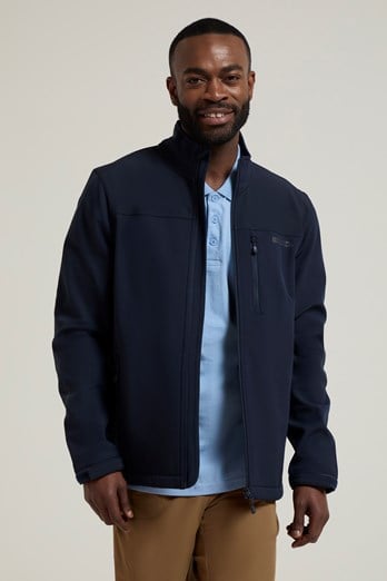 Grasmere Mens Water-Resistant Softshell Jacket Dark Blue