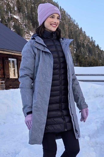 Alaskan Womens 3 in 1 Long Jacket Dark Grey