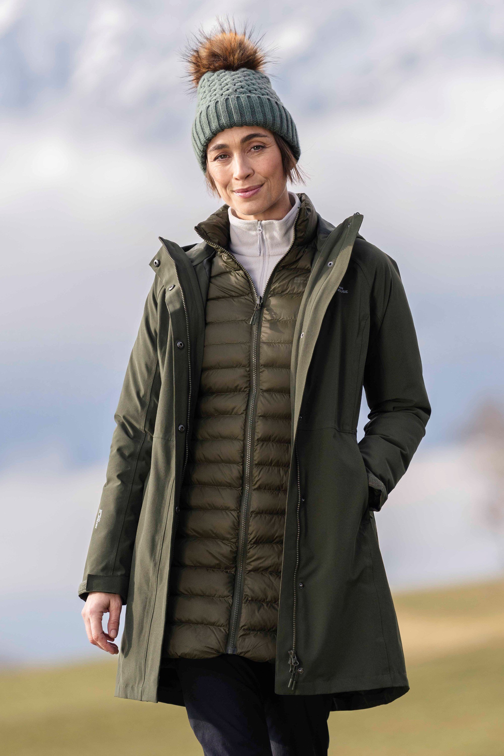 Alaskan Womens 3 in 1 Long Waterproof Jacket - Green