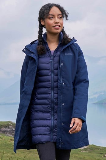 Alaskan Womens Long 3 in 1 Jacket Navy