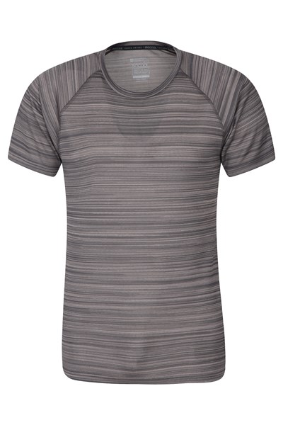 Endurance Striped Mens T-Shirt - Grey