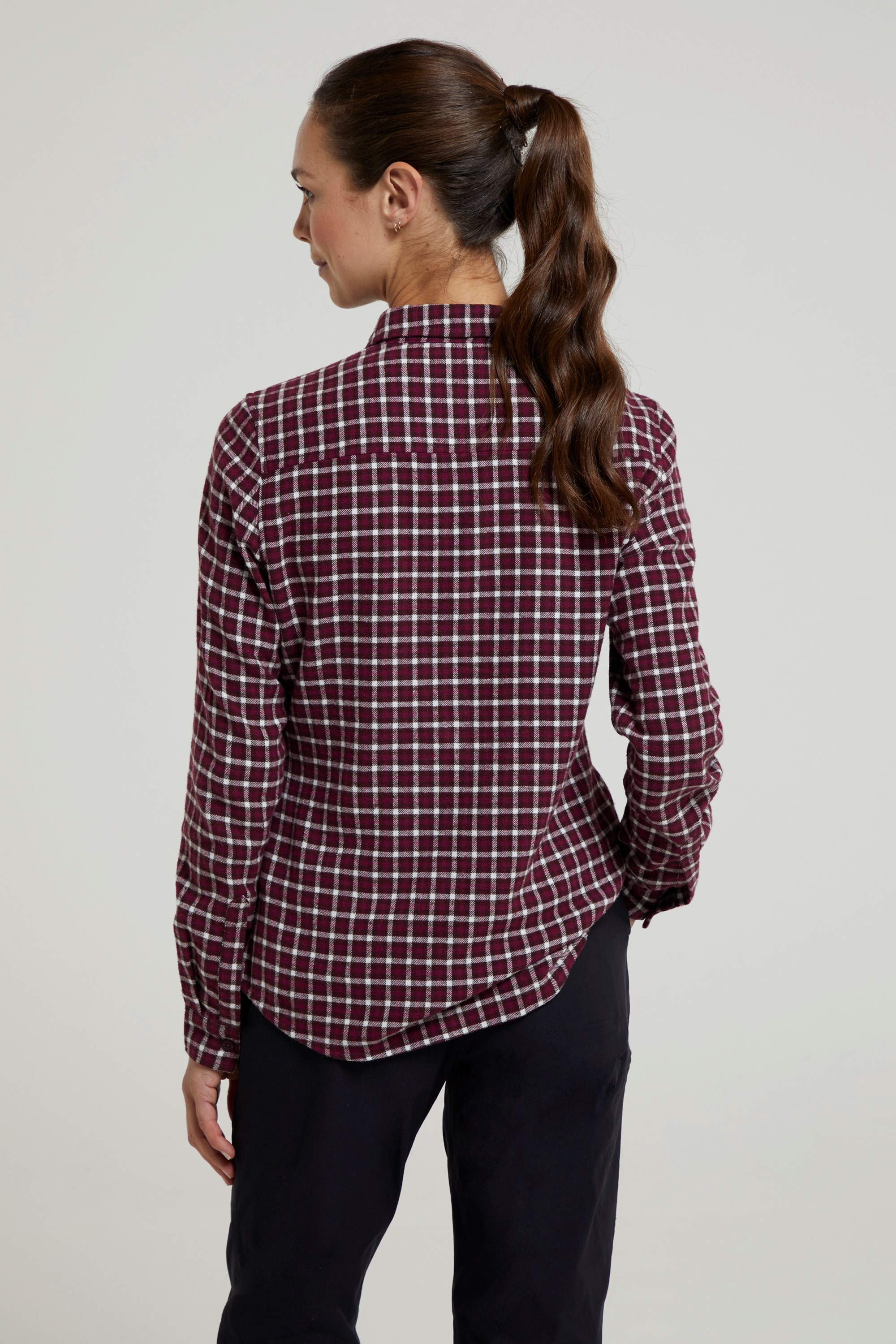 Balsam Womens Brushed Long Line Flannel Shirt