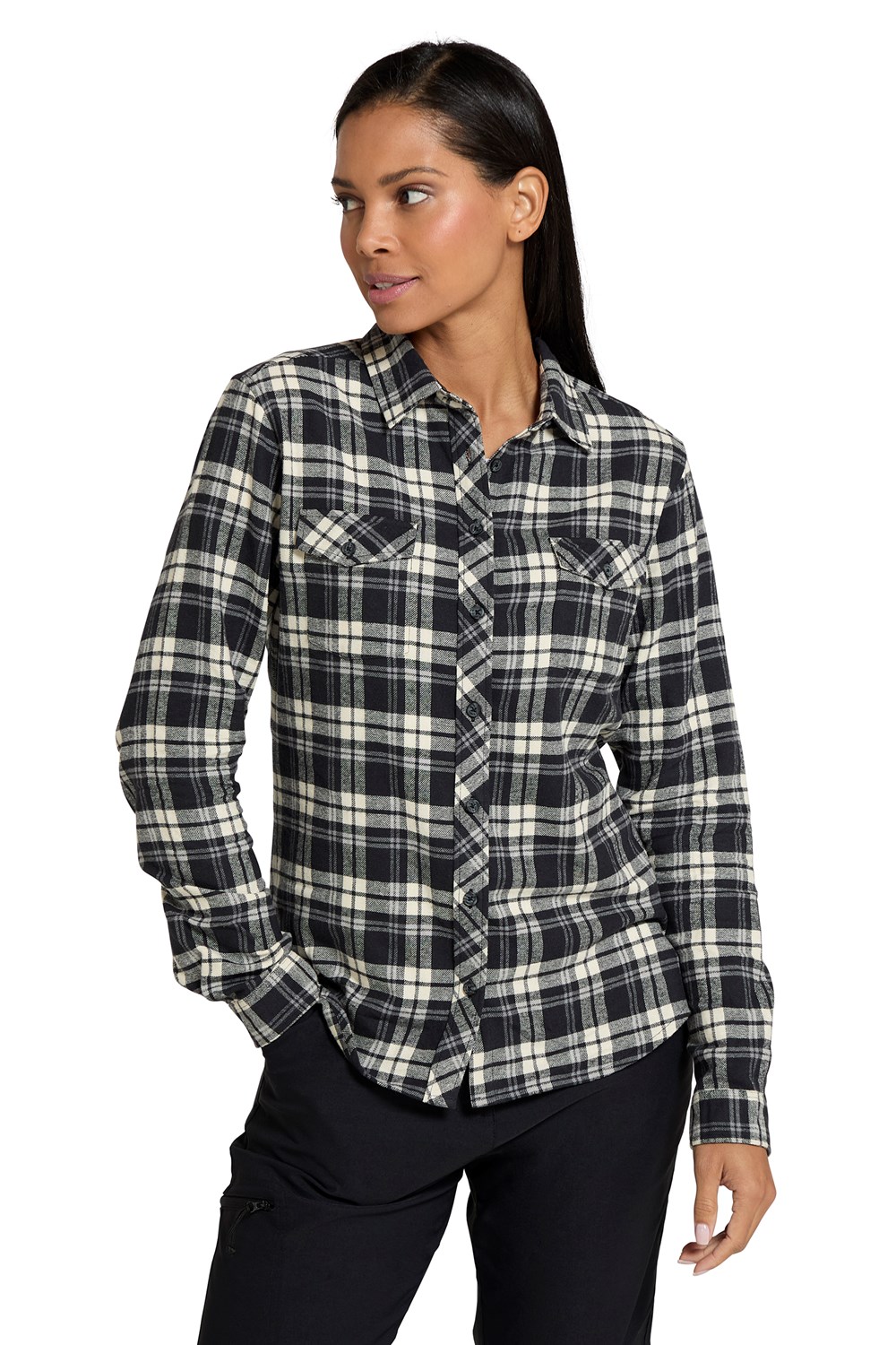 Mountain Warehouse Womens Willow Brushed Flannel Shirt Ladies Lightweight Blouse - Picture 40 of 94