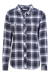 Willow Brushed Flannel Womens Shirt Blue