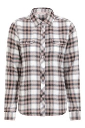 Willow Brushed Flannel Womens Shirt Blush
