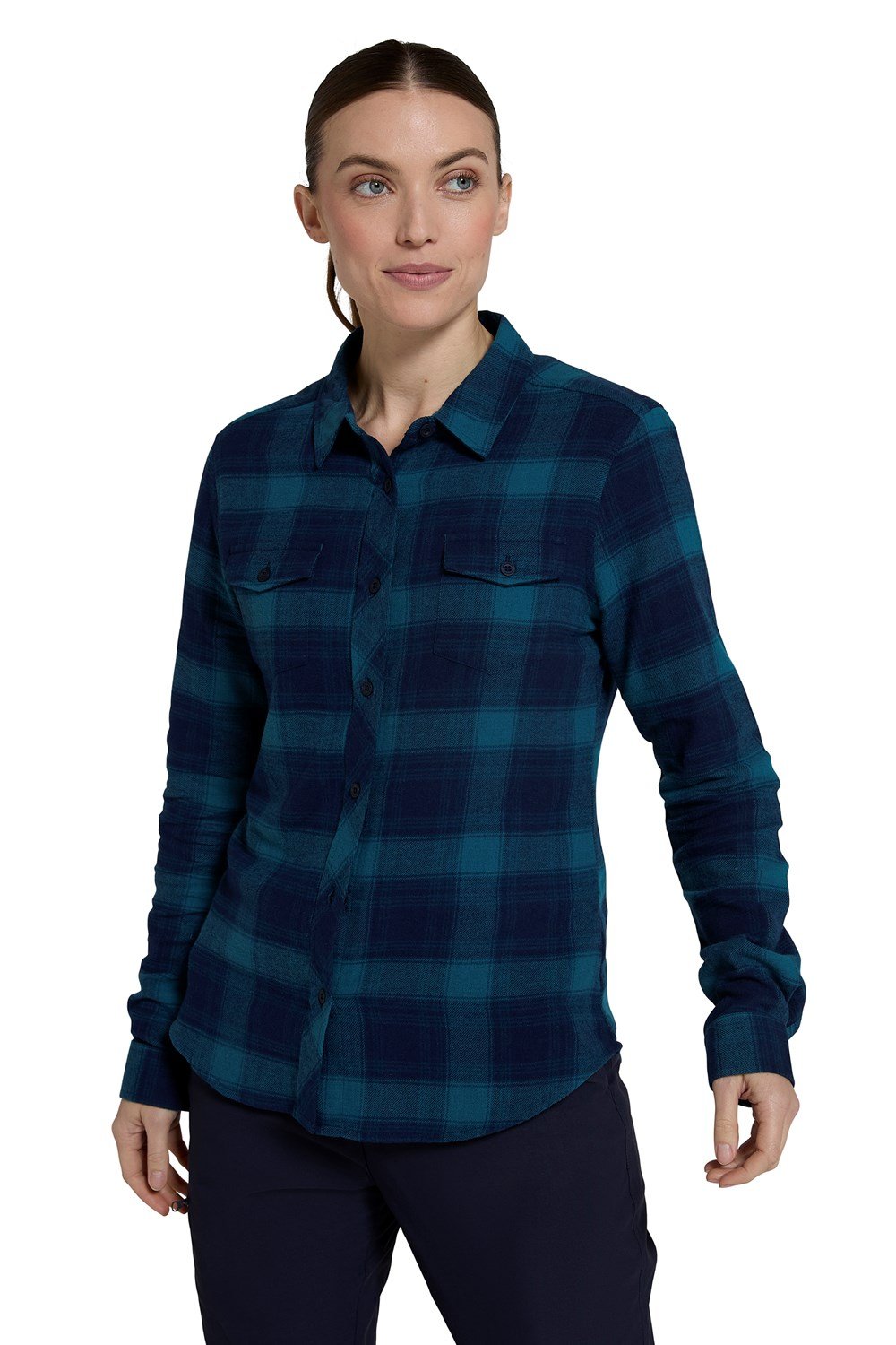 Mountain Warehouse Womens Willow Brushed Flannel Shirt Ladies Lightweight Blouse - Picture 57 of 94