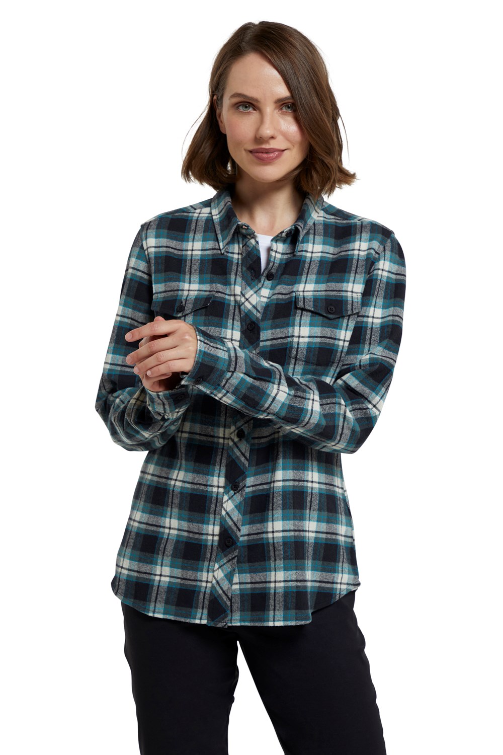 Mountain Warehouse Womens Willow Brushed Flannel Shirt Ladies Lightweight Blouse - Picture 94 of 94