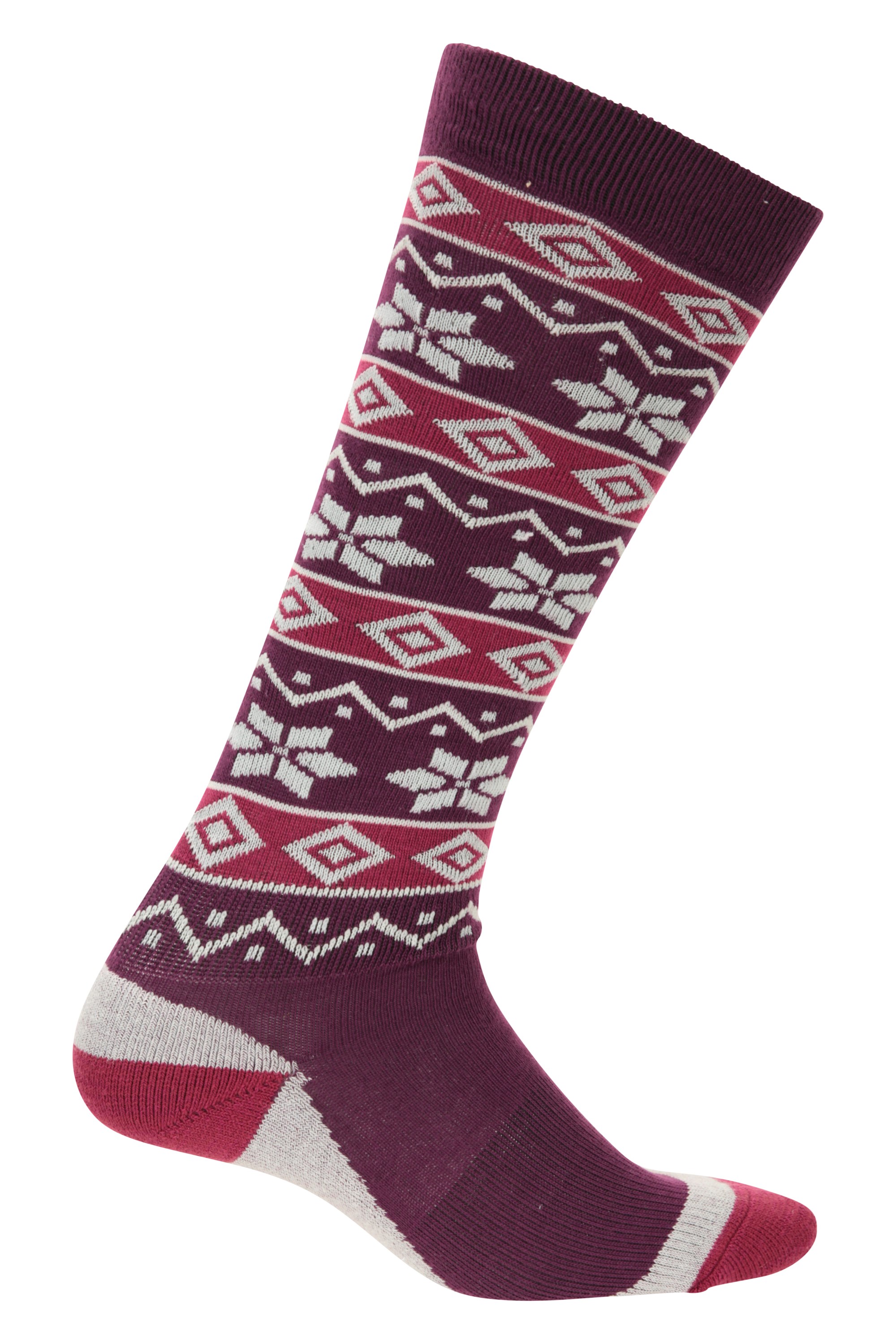 4-7 Mountain Warehouse Wms  Polar Patterned Womens Technical Ski Sock In Grey 