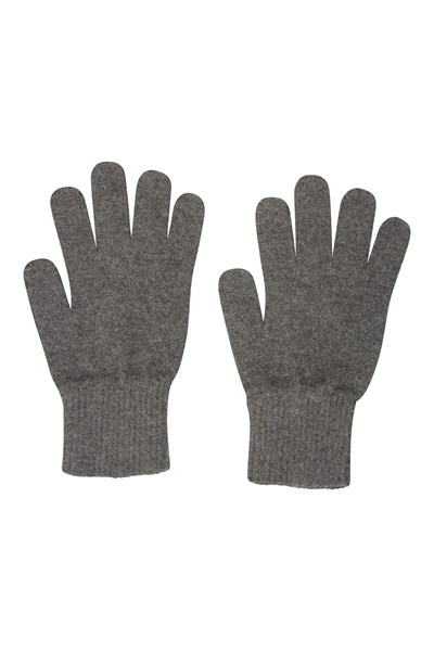 Everyday Knitted Mens Gloves - Grey