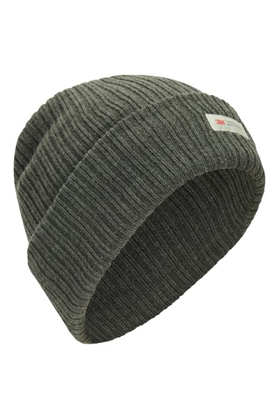Thinsulate Knitted Mens Beanie - Grey
