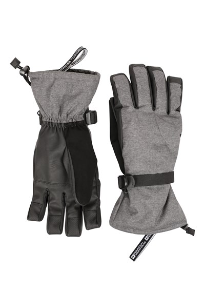 Lodge Mens Waterproof Ski Gloves - Grey