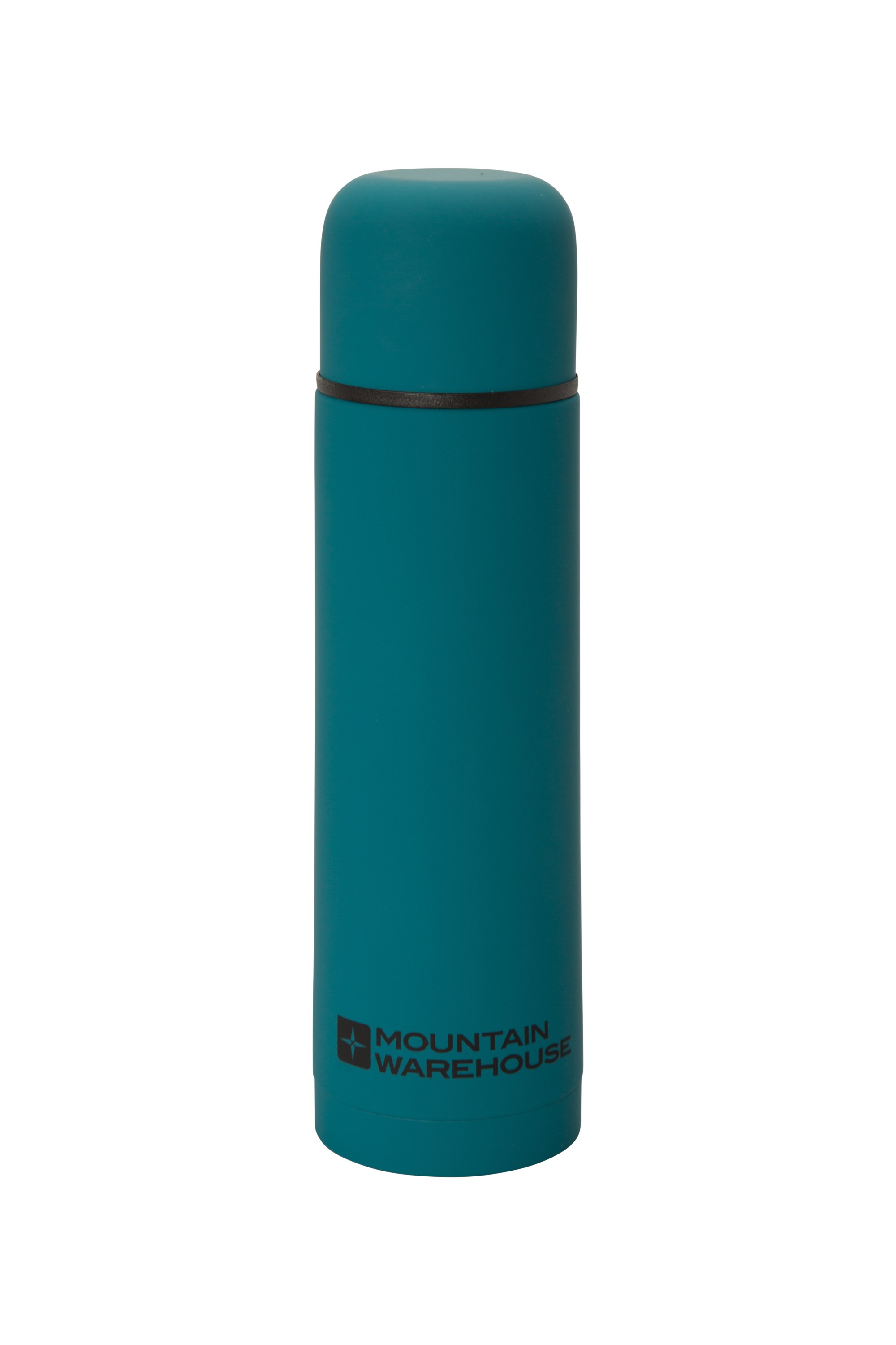 Double Walled Rubber Finish Flask - 500ml - Teal