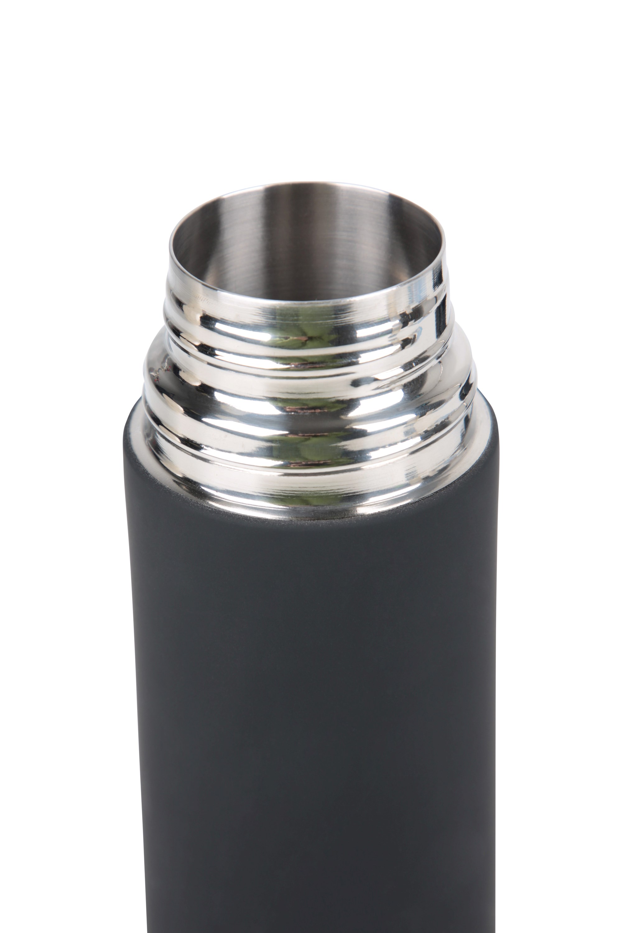 Double Walled Rubber Finish Flask - 12oz