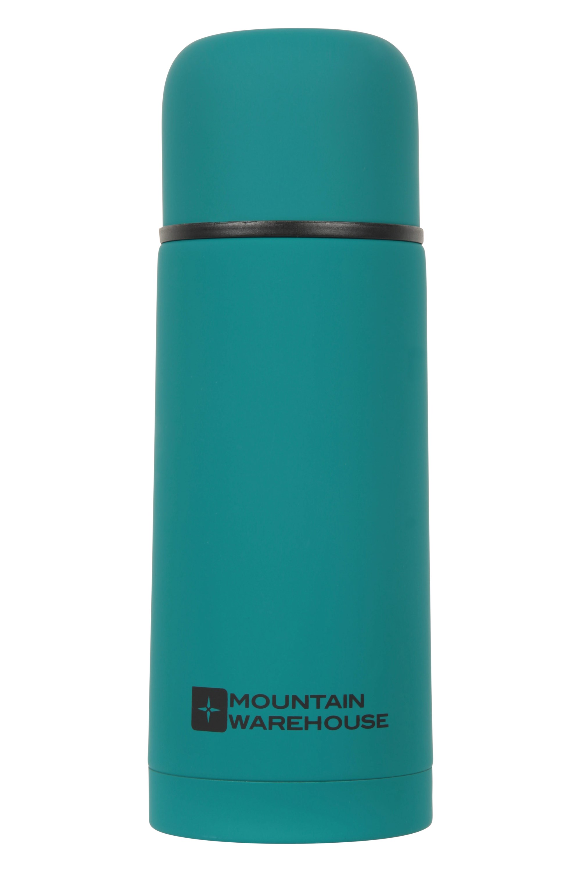 Double Walled Rubber Finish Flask - 350ml - Teal